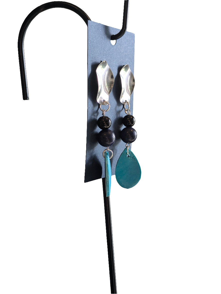 Blue teardrop dangle