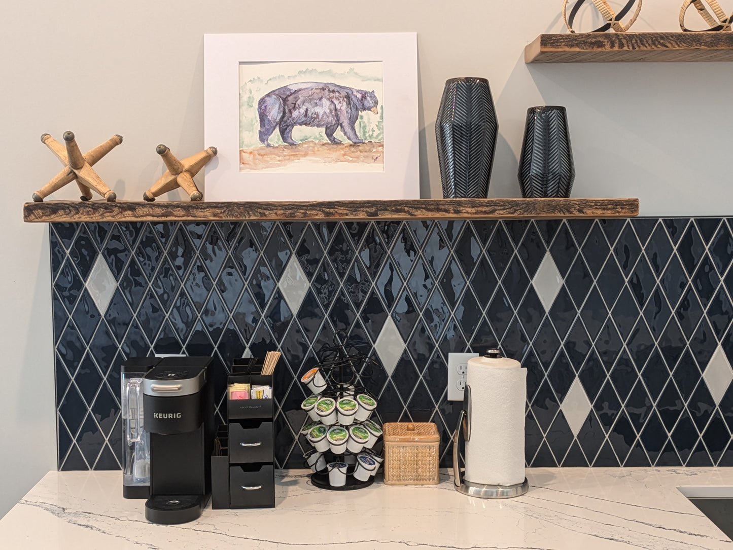 Watercolor grizzly bear